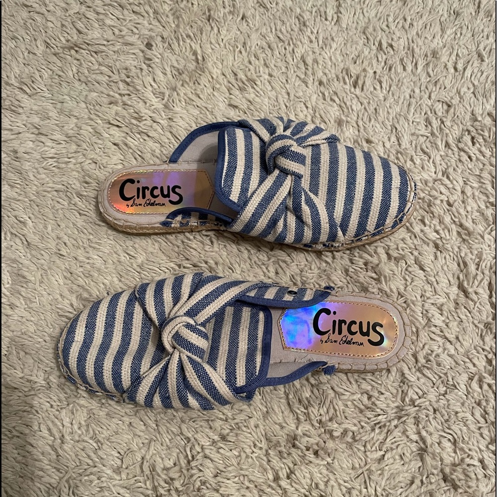 Striped Mule Slip Ons